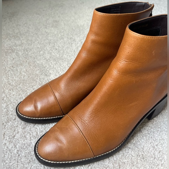 Cole Hann Zerogrand Cognac Leather Ankle Boot, size 8 - Picture 2 of 8